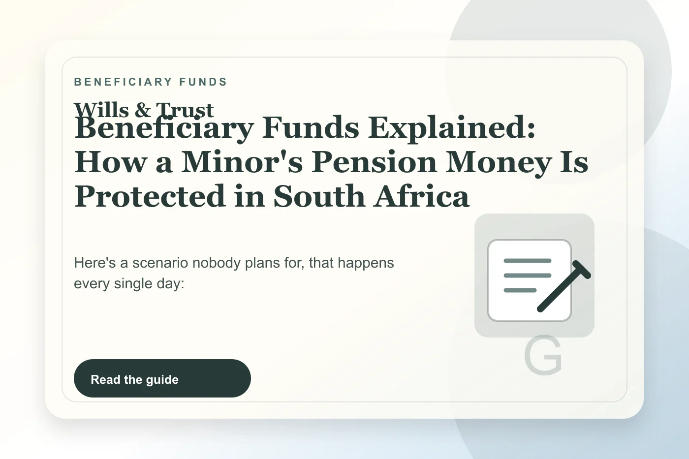 Beneficiary Funds Explained: How a Minor's Pension Money Is Protected in South Africa cover illustration