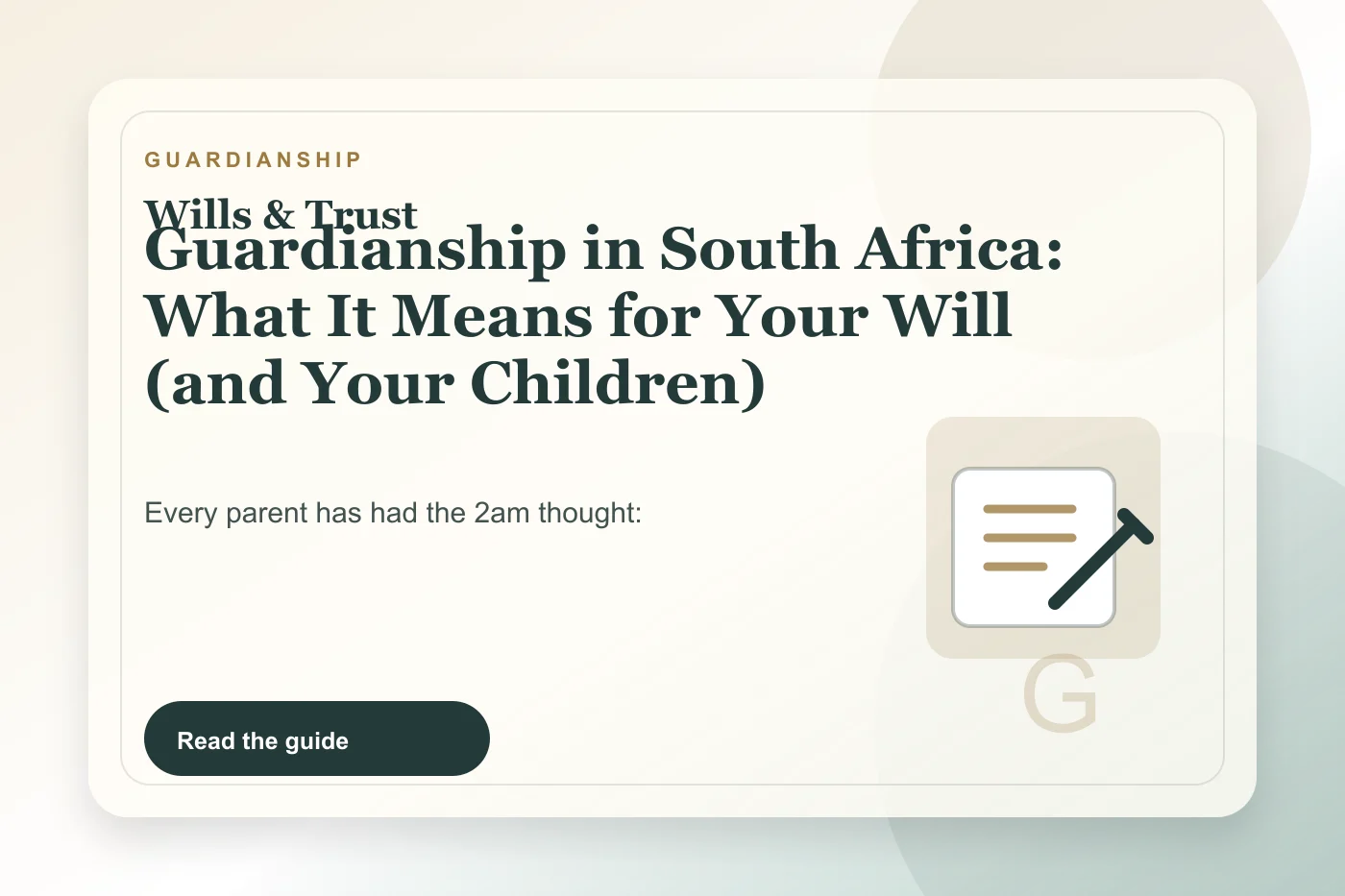Guardianship in South Africa: What It Means for Your Will (and Your Children) cover illustration