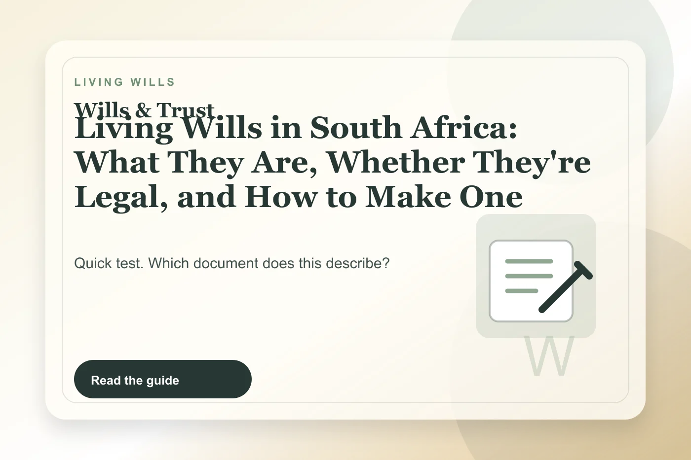 Living Wills in South Africa: What They Are, Whether They're Legal, and How to Make One cover illustration